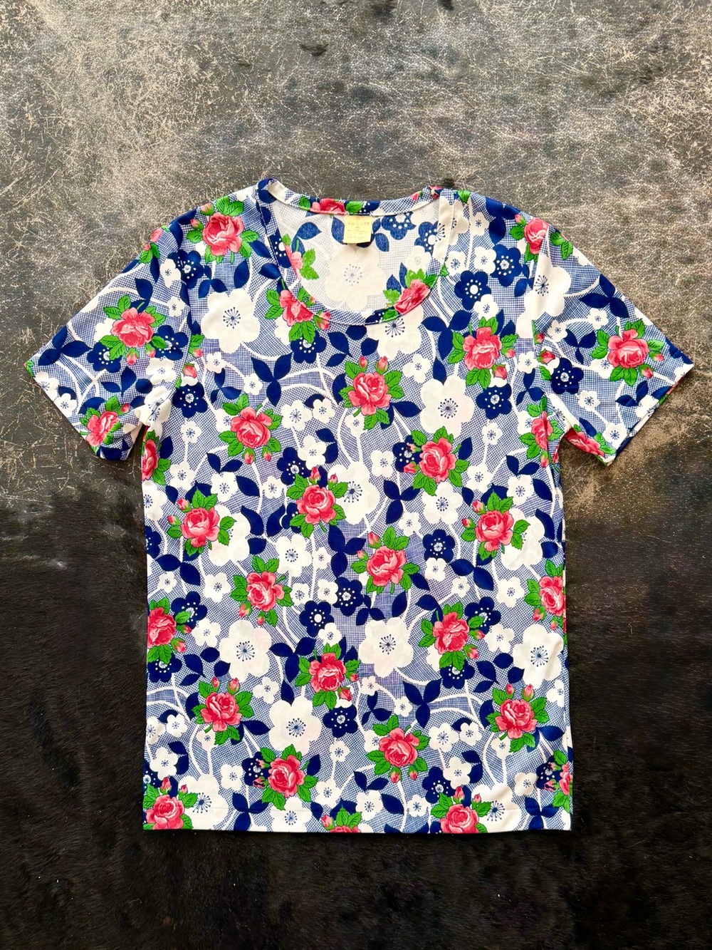 70s Vintage 🌺 Floral Crewneck Single-Stitch Tee